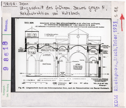 Vorschaubild Trier, Dom: Rekonstruktion des frühroman. Baues gegen Norden, von Kutzbach 